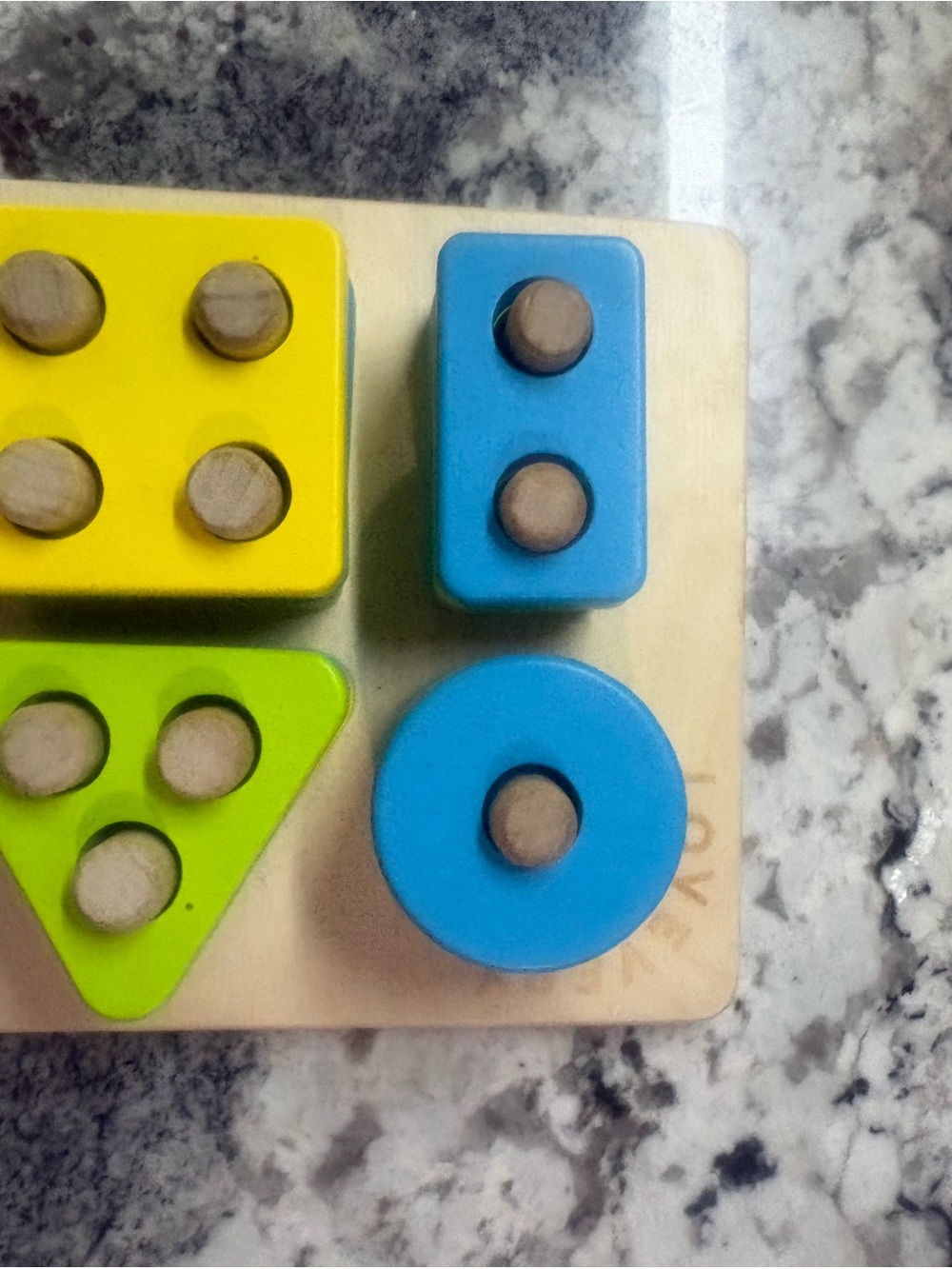 Lovevery Wooden Shape Stacker Puzzle Toy – Montessori Learning Shapes & Colors